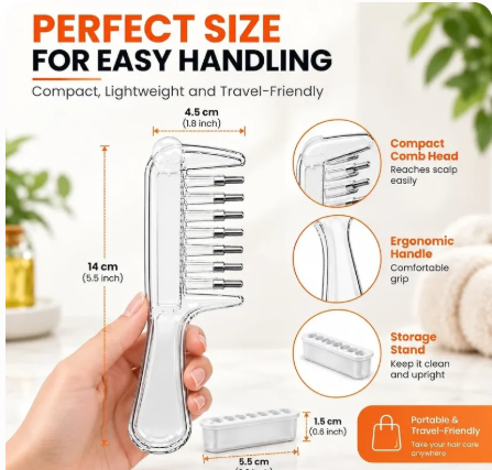 Transparent Hair Scalp Applicator Comb