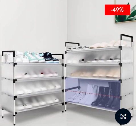 Heavy-Duty Multi-Layer Shoe Cabinet Organizer