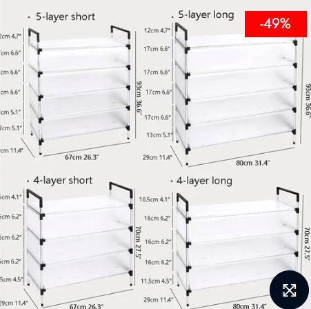 Heavy-Duty Multi-Layer Shoe Cabinet Organizer